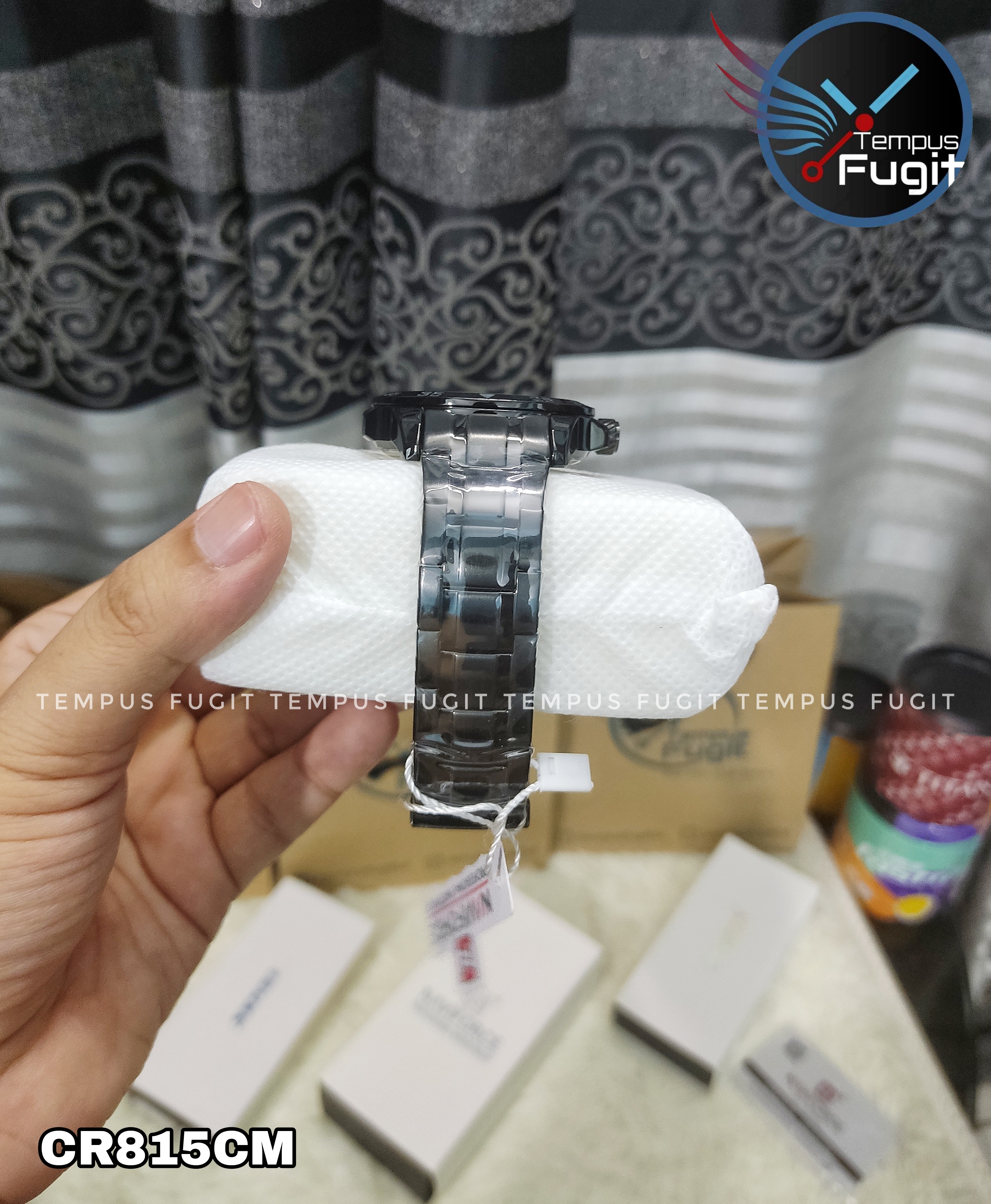 Naviforce 9204 Gents Chain Watch - Black Dial with Grey Markings- Black Bezel- Black Chain- TF Code NF815CM_img_7