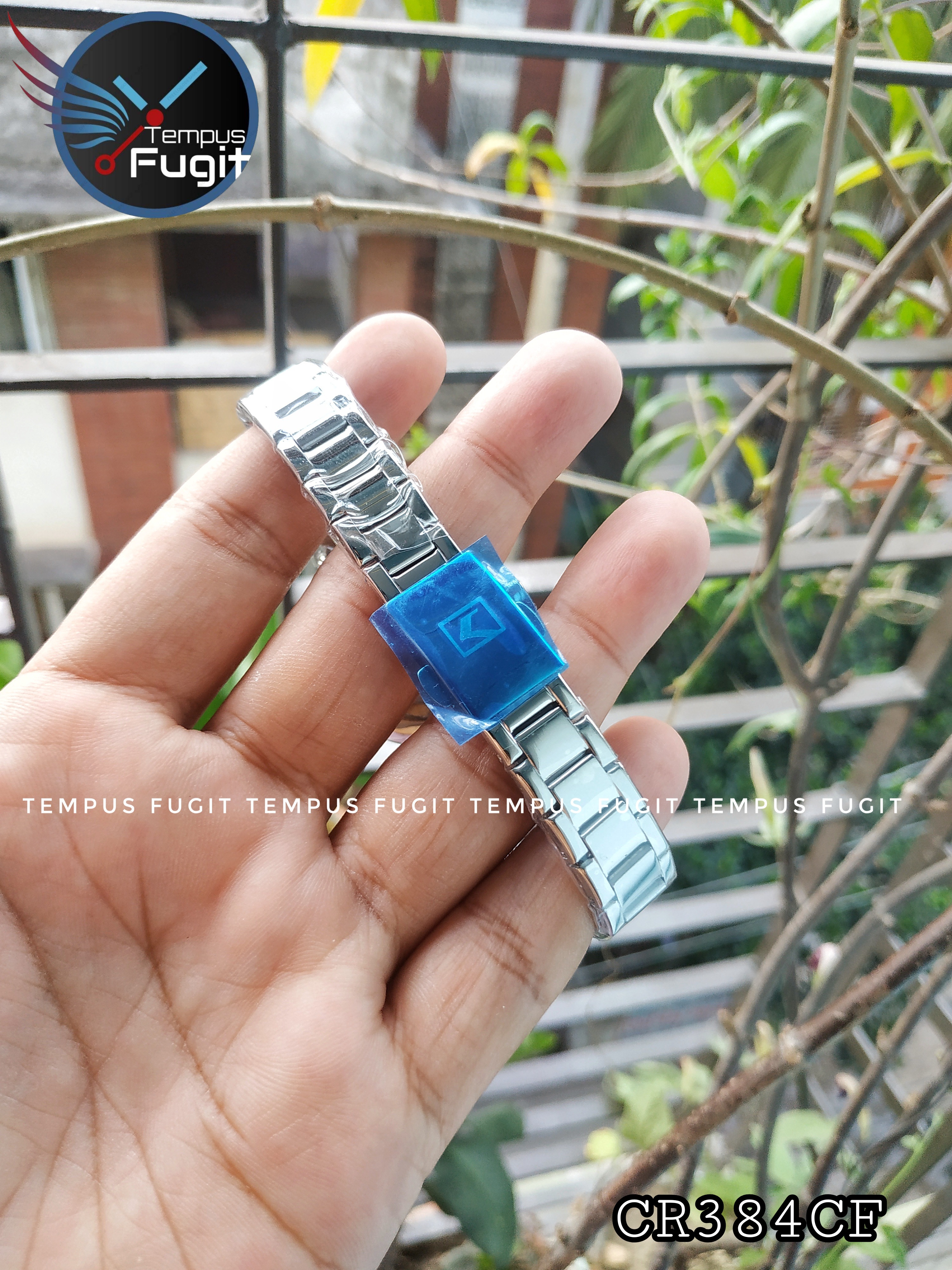 Curren 9072 Ladies Chain Watch- Shell White Dial- Silver Bezel- Silver Chain- TF Code CR384CF_img_7