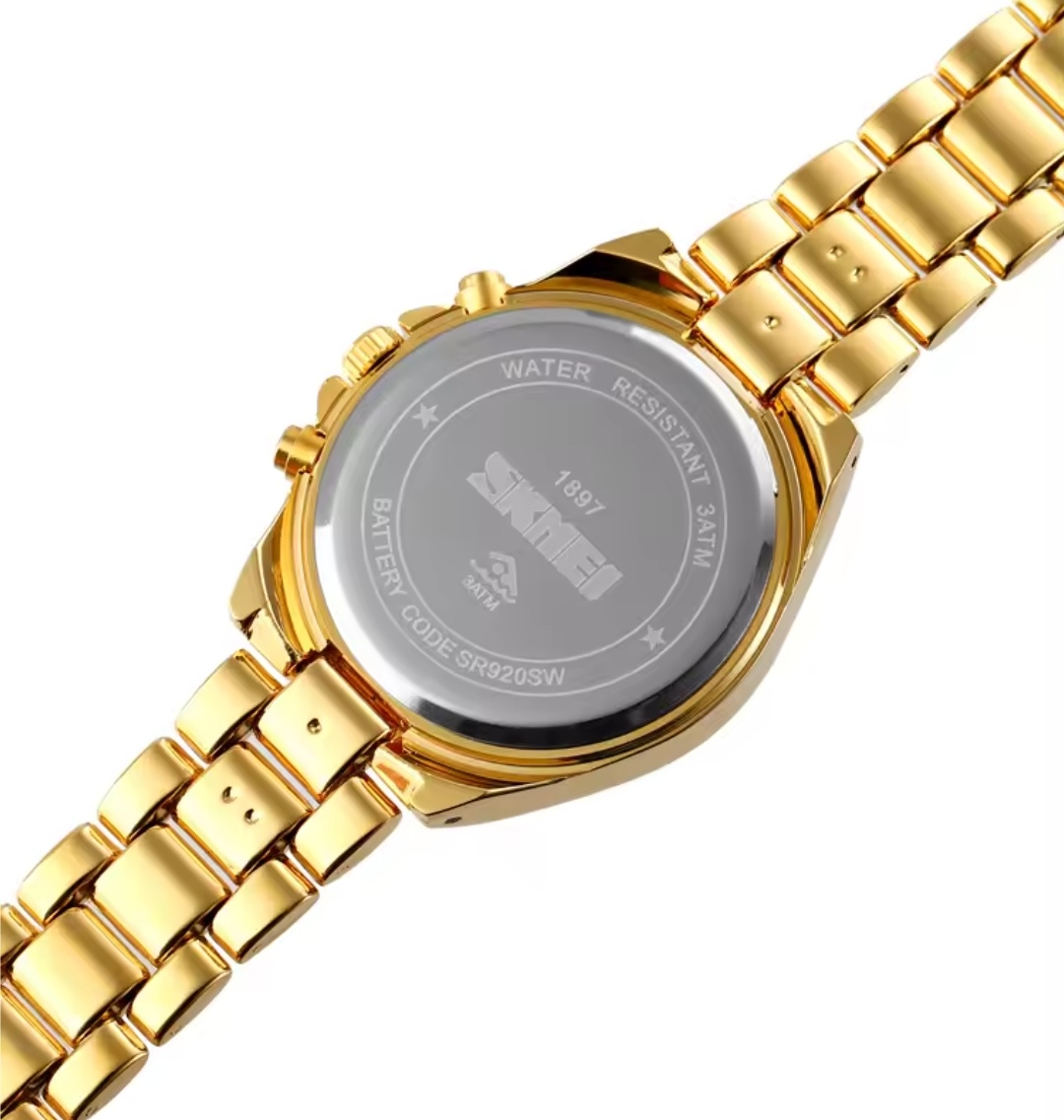SKMEI 1897 Ladies Chain Watch - Golden Dial- Golden Bezel- Golden Chain- TF Code SK669CF_img_6