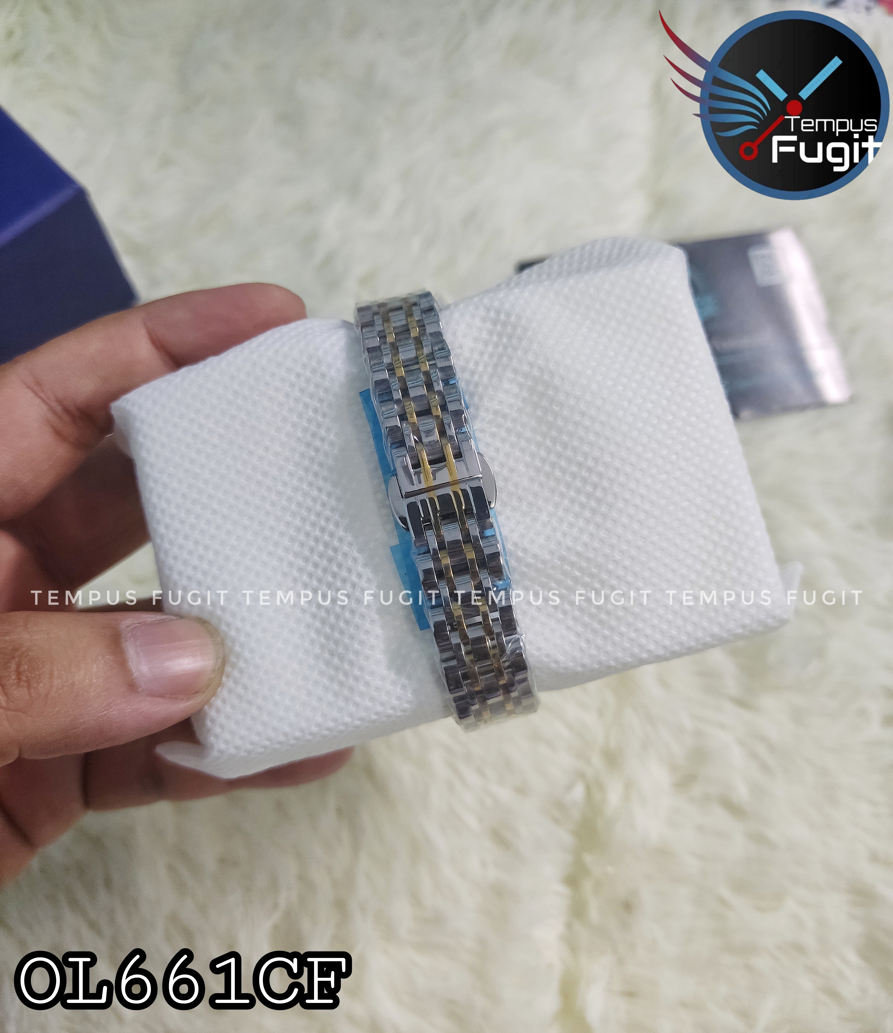 OLEVS 9931 Ladies Chain Watch- Blue Dial- Silver Bezel- Silver+Golden Chain- TF Code OL661CF_img_11