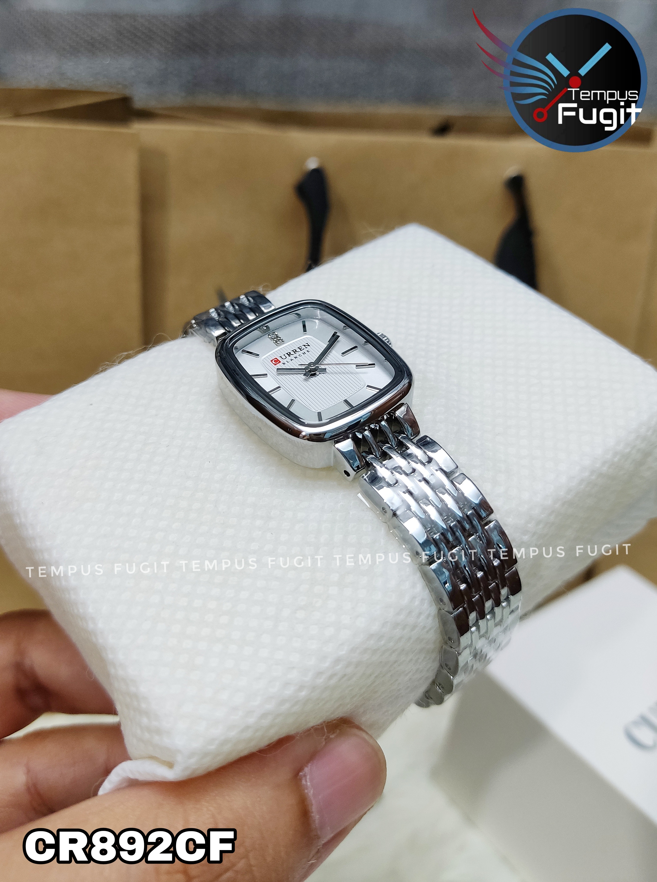 Curren 9093 Ladies Chain Watch- Whitish Silver Dial- Silver Bezel- Silver Chain- TF Code CR892CF_img_4
