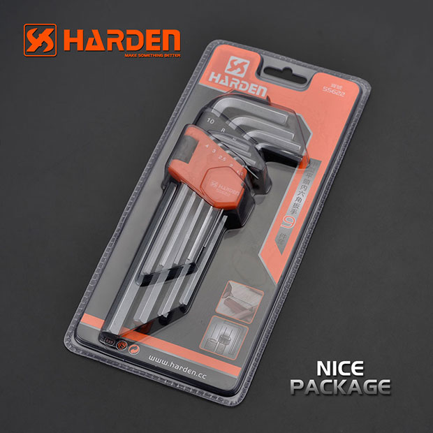 Harden 9Pcs Medium Hex Key Wrench Hexagonal Cr-V Professional Heavy Duty Tools Heat Treat 540605_img_2