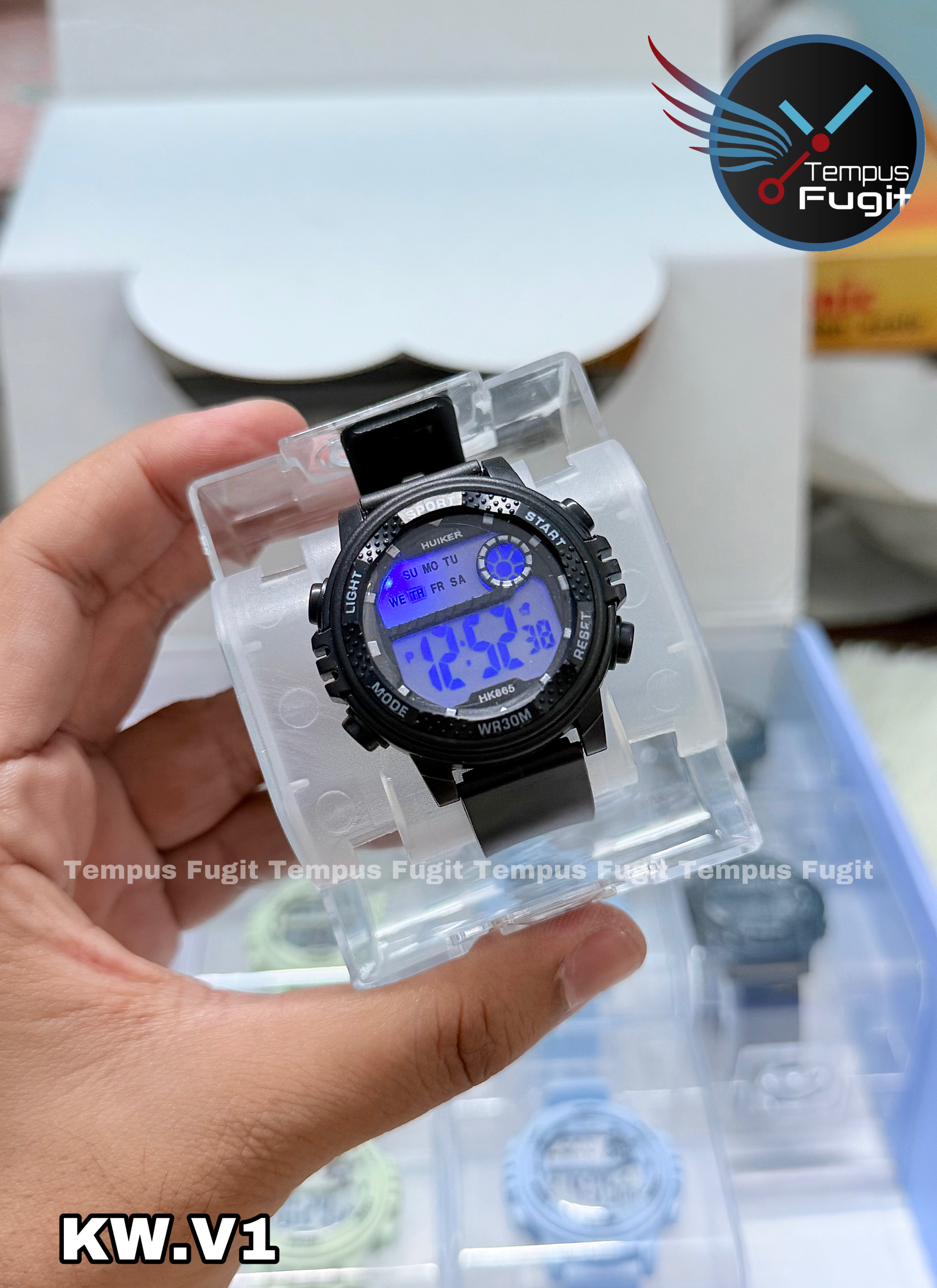 KW.V1 Kids watch from Huiker- Black_img_1