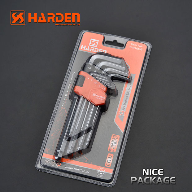 Harden 9 Piece Metric Medium Ball Key Wrench 540606_img_2