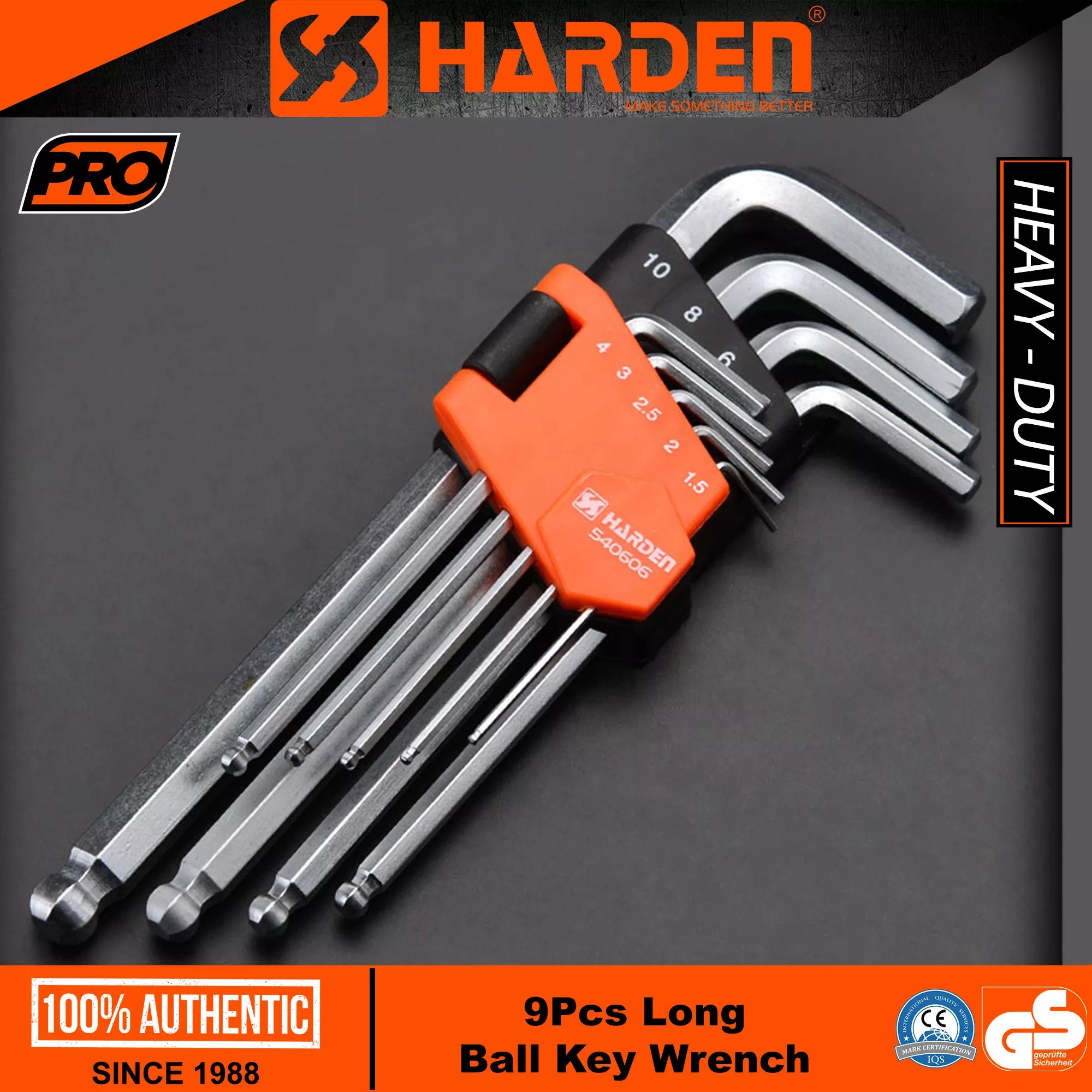 Harden 9 Piece Metric Medium Ball Key Wrench 540606_img_4