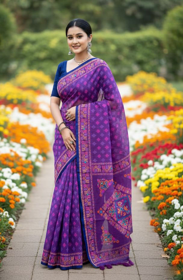 Premium Silk Boutique Screen Print Saree_img_0