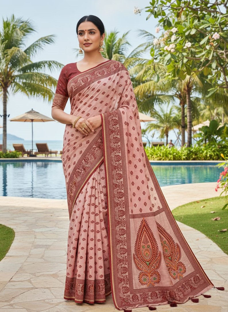 Premium Silk Boutique Screen Print Saree_img_0