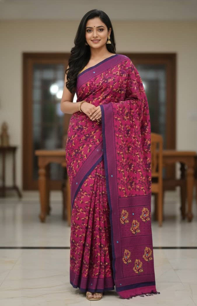 Premium Silk Boutique Screen Print Saree_img_0