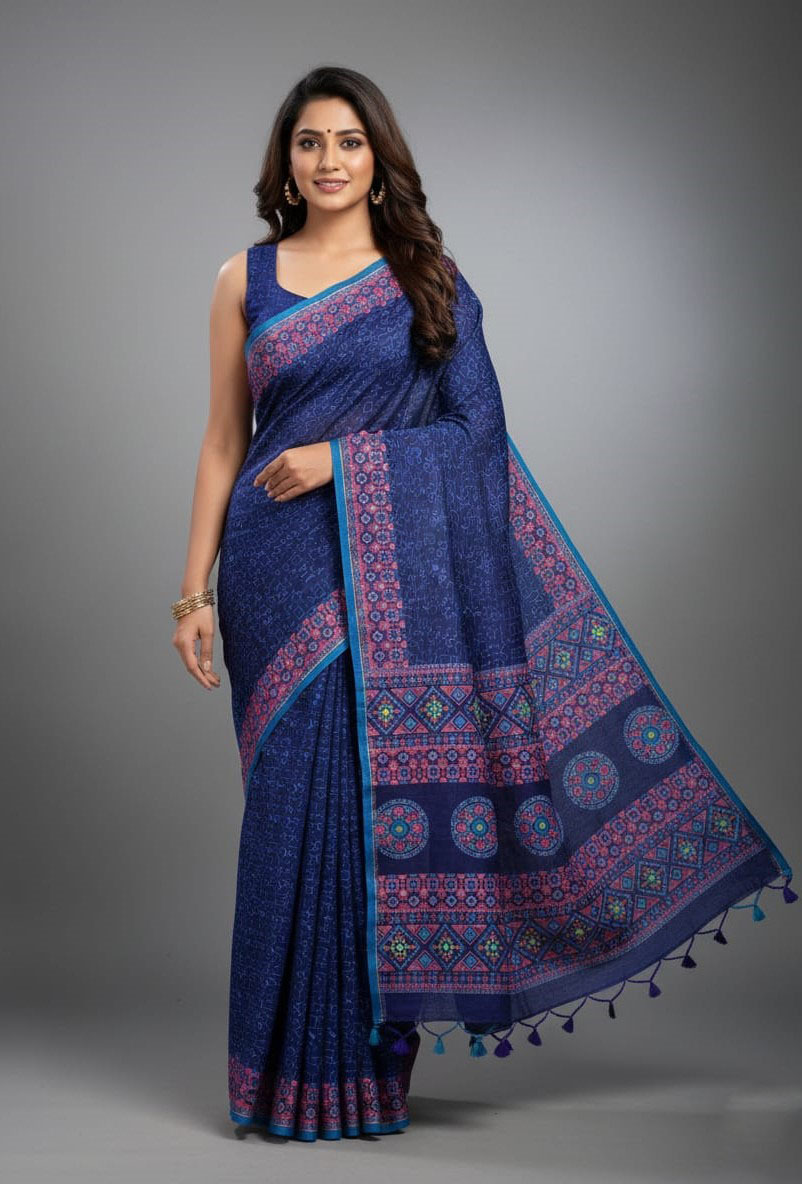 Premium Silk Boutique Skin Print Saree_img_0