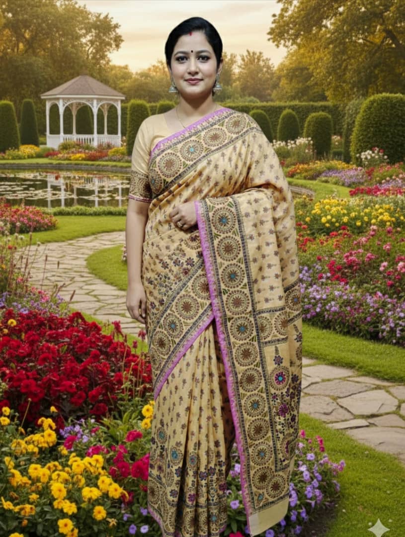 Premium Silk Boutique Screen Print Saree_img_0