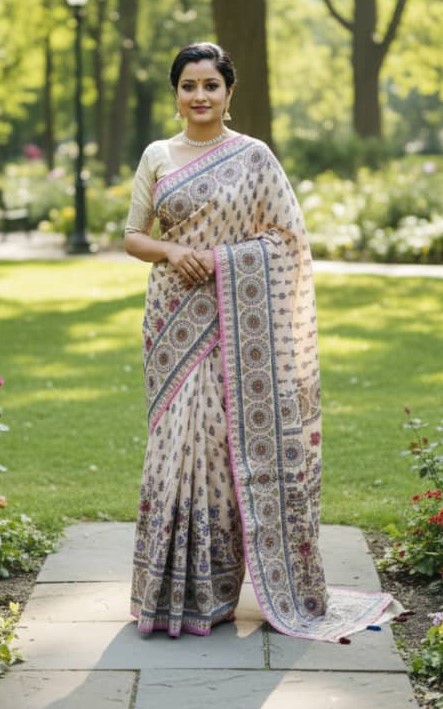 Premium Silk Boutique Screen Print Saree_img_0