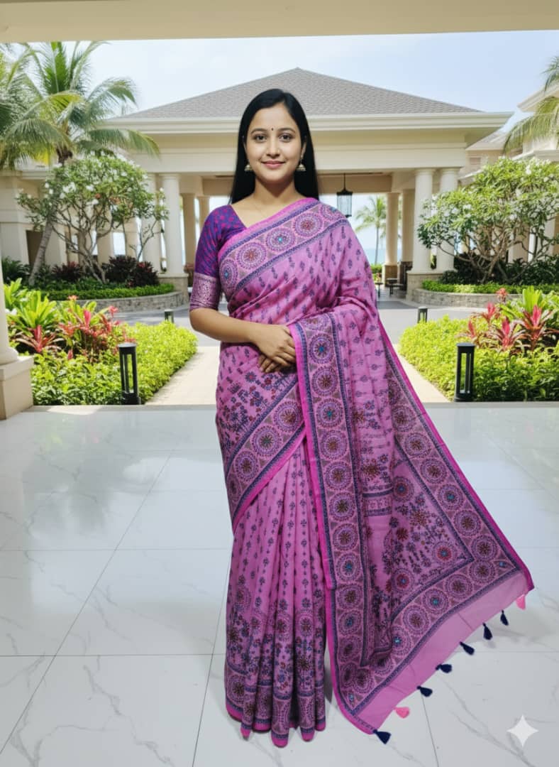 Premium Silk Boutique Screen Print Saree_img_0