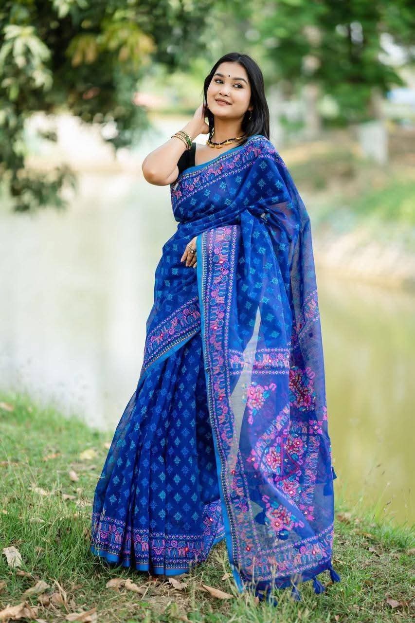 Premium Silk Boutique Screen Print Saree_img_0