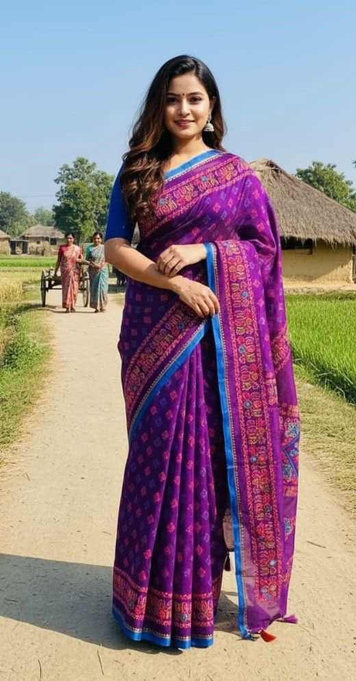 Premium Silk Boutique Screen Print Saree_img_0