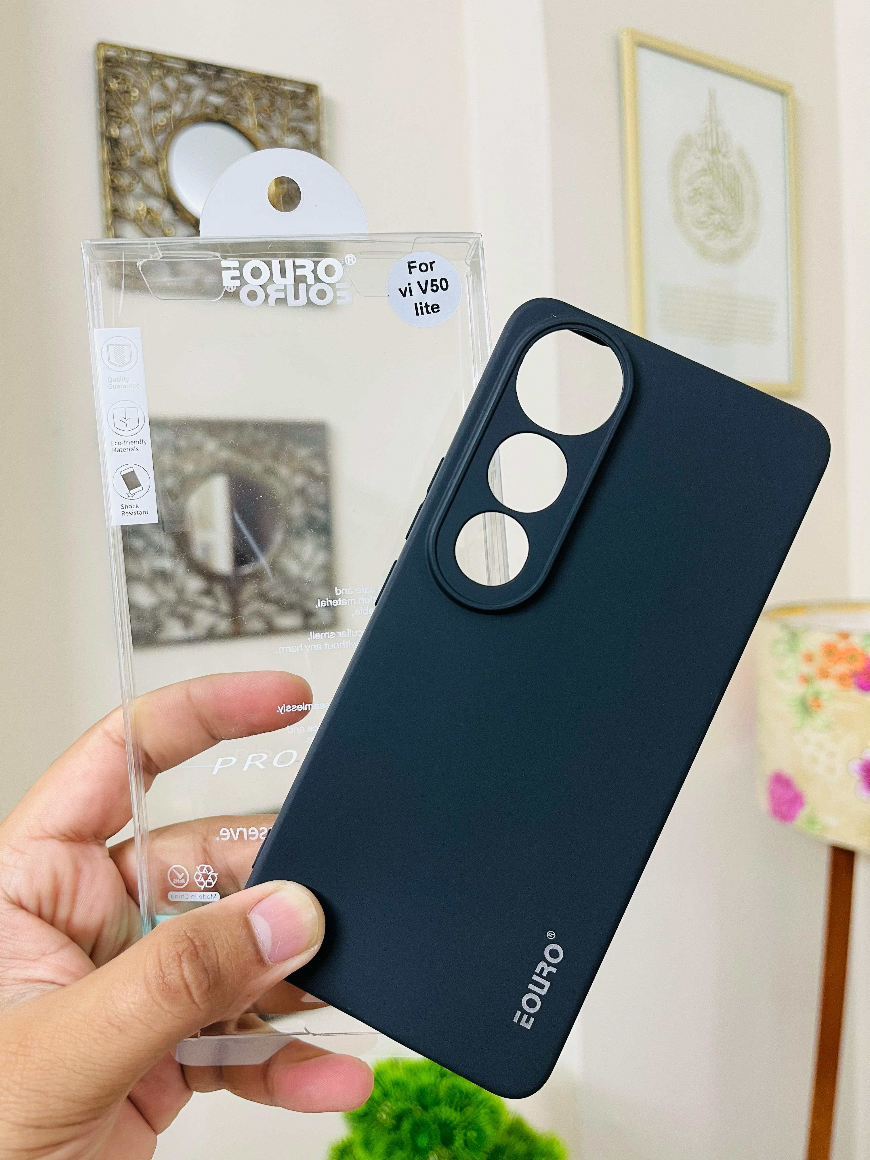 Vivo V50 Lite Back Cover Soft Phone Case Eouro Case Premium Silicone Phone Back Cover