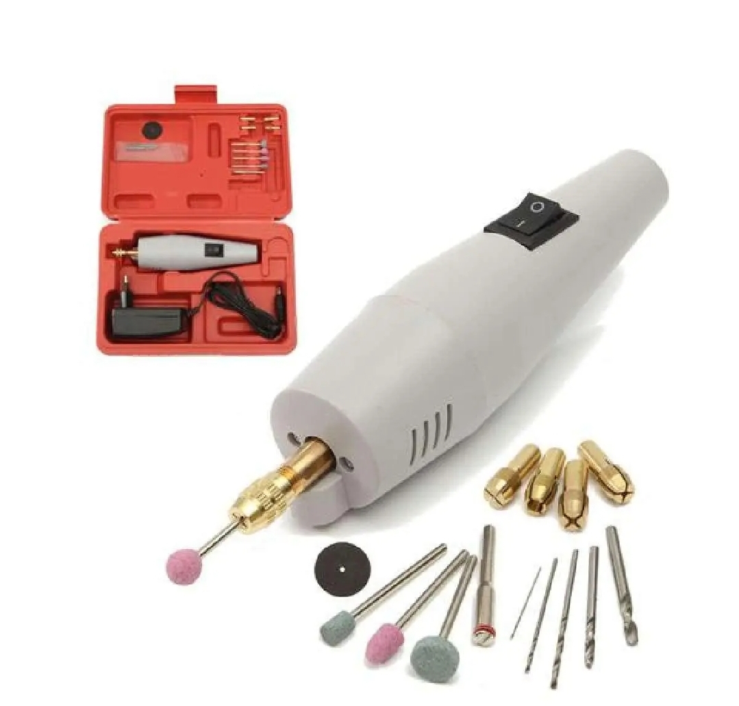 Mini Electric Drill Grinder Rotary Tool Kit with Variable Bits and Power Adapter_img_3
