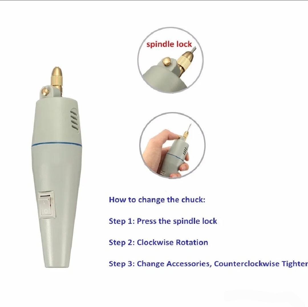 Mini Electric Drill Grinder Rotary Tool Kit with Variable Bits and Power Adapter_img_5