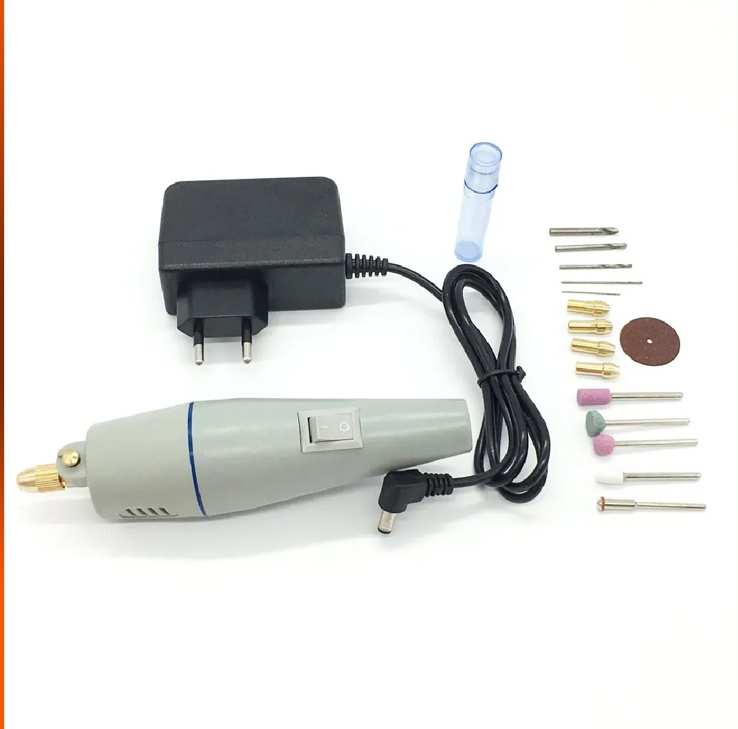 Mini Electric Drill Grinder Rotary Tool Kit with Variable Bits and Power Adapter_img_6