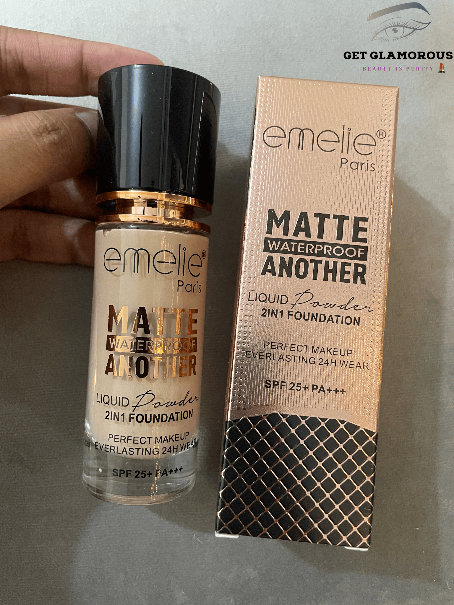 Emelie matte waterproof 2 in 1 foundations