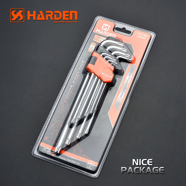 Harden 9 Pcs Extra Long Torx Key Wrench Set (PROFESSIONAL) Chrome Vanadium Long Torx Key 540607_img_2