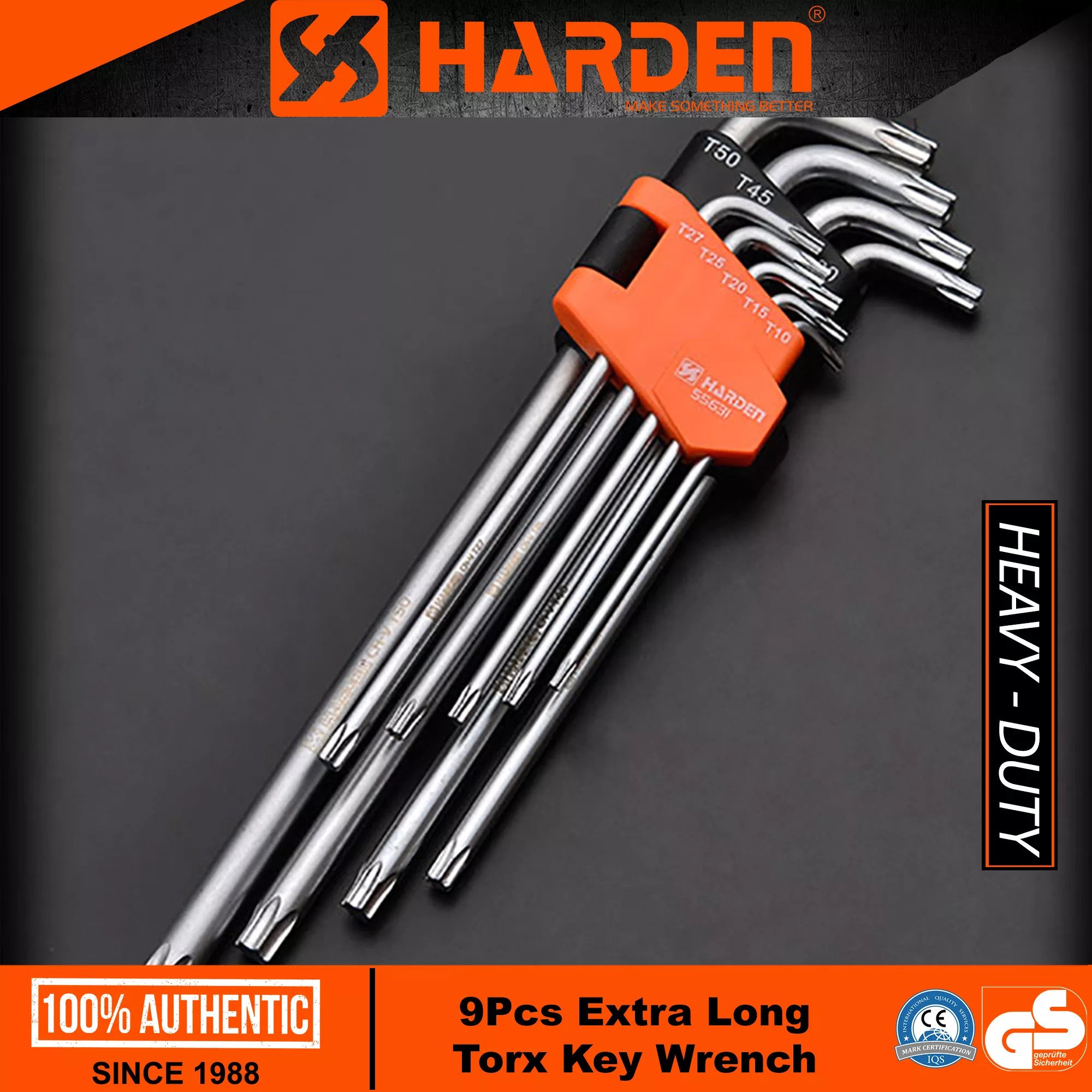 Harden 9 Pcs Extra Long Torx Key Wrench Set (PROFESSIONAL) Chrome Vanadium Long Torx Key 540607_img_4