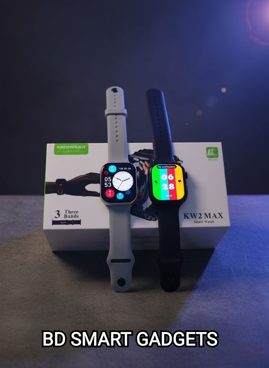 KW-2 MAX Smart Watch – 2.02″ HD AMOLED Display, Bluetooth Calling & 3 Straps | Best Value in Bangladesh_img_1