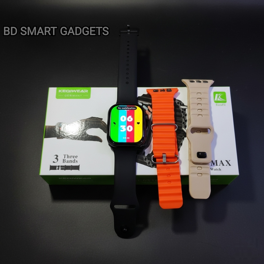 KW-2 MAX Smart Watch – 2.02″ HD AMOLED Display, Bluetooth Calling & 3 Straps | Best Value in Bangladesh_img_3
