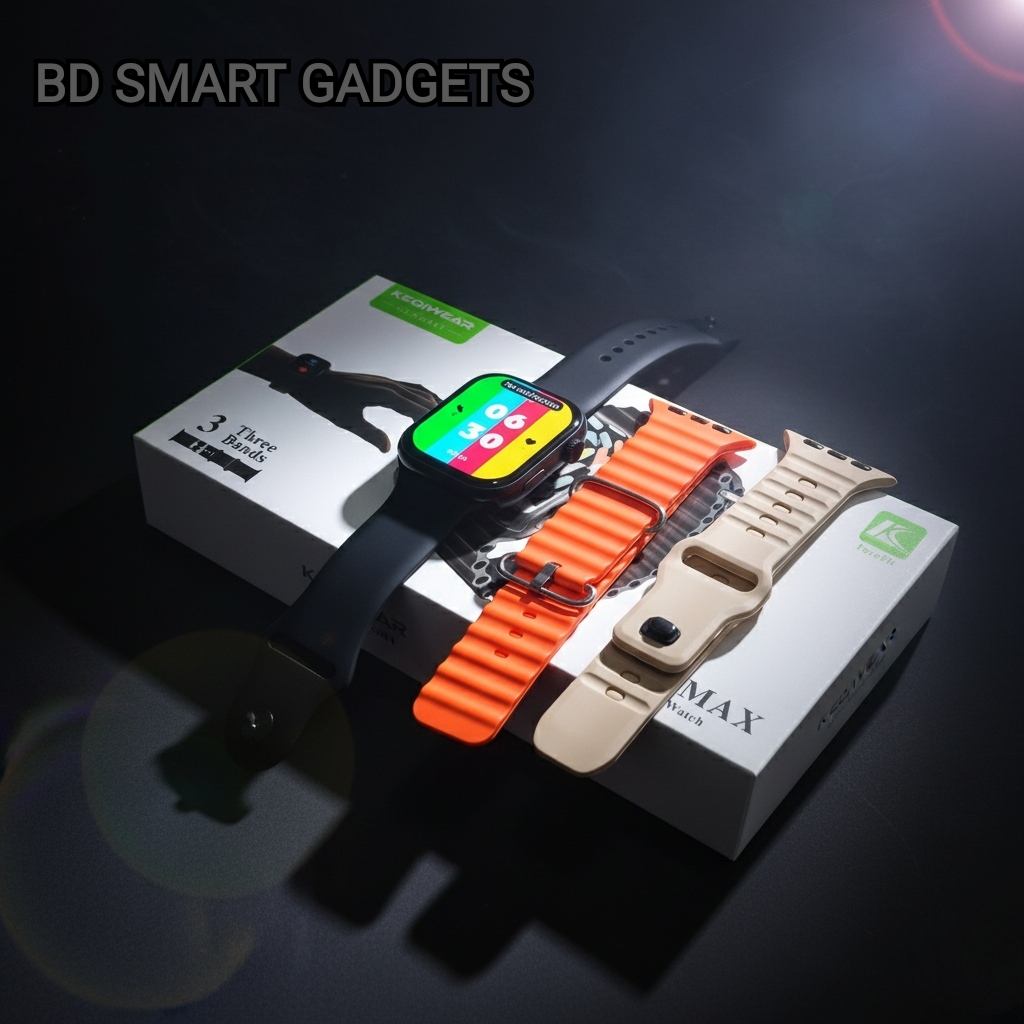 KW-2 MAX Smart Watch – 2.02″ HD AMOLED Display, Bluetooth Calling & 3 Straps | Best Value in Bangladesh_img_5