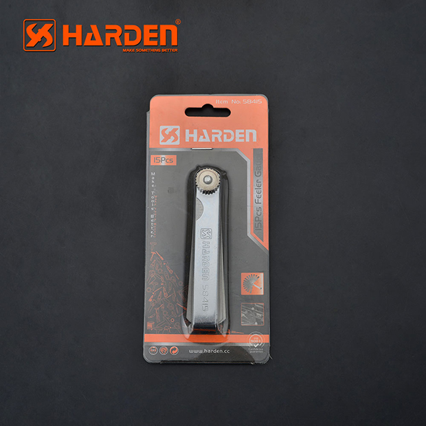 HARDEN Feeler Gauge 15Pcs 65Mn Professional Metal Feeler Gauge Set; 580415_img_2
