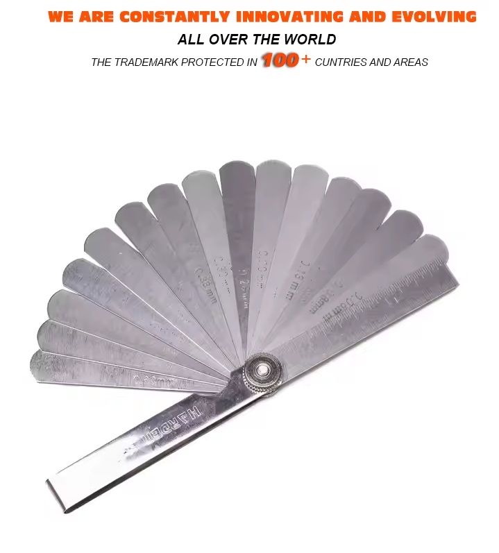 HARDEN Feeler Gauge 15Pcs 65Mn Professional Metal Feeler Gauge Set; 580415_img_4