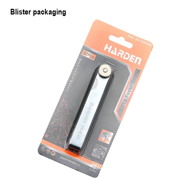 HARDEN 32pcs Feeler Gauge,  65Mn Blade, Professional Metal Feeler Gauge Set; 580432_img_1