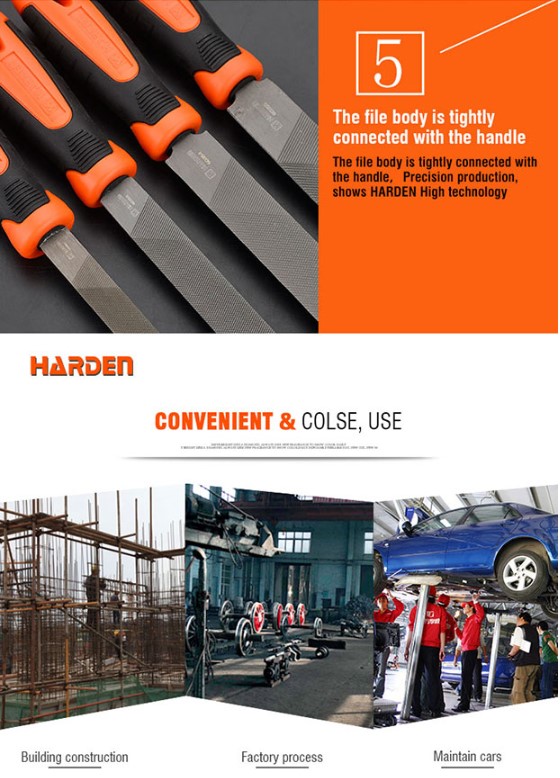 HARDEN Flat Bastard File ( 6" | 8" | 10" | 12" ), Professional Flat Bastard Mill File With Soft Handle; 610632 | 610633 | 610634 | 610635_img_6