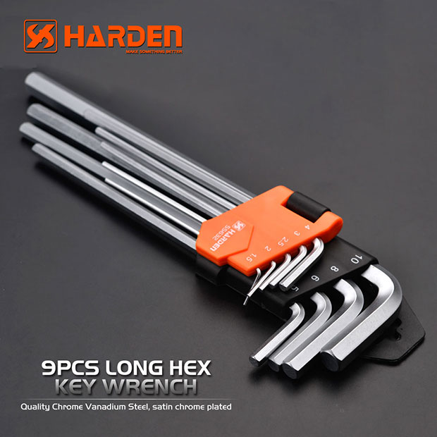 Harden 9Pcs Extra Long Hex Key Wrench Set Allen key (PROFESSIONAL) 540608_img_1