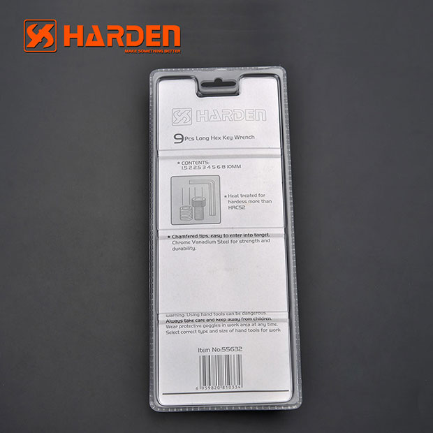 Harden 9Pcs Extra Long Hex Key Wrench Set Allen key (PROFESSIONAL) 540608_img_3