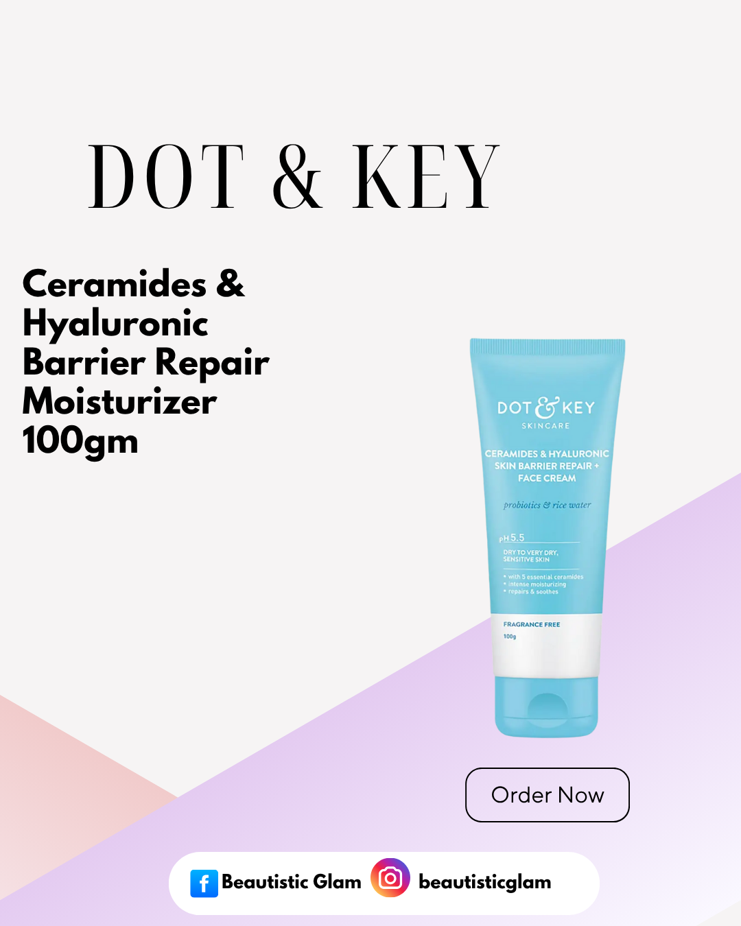 DOT & KEY Ceramides & Hyaluronic Barrier Repair Moisturizer 100gm