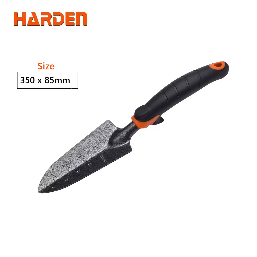 HARDEN Professional Garden Shovel ( 330 x 65mm (Mini) | 350 x 85mm ), Carbon Steel, Black Powder Coating, Ergonomic TPR Handle, Anti-Earth Corrosion, Excellent Workmanship, Durable Comfort TPR Grip; 632601 | 632602_img_7
