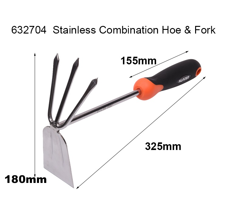HARDEN Combination Hoe & Fork, Stainless steel, 325x180mm, hand garden small shovel farm agricultural tools spade garden trowel; 632704_img_2