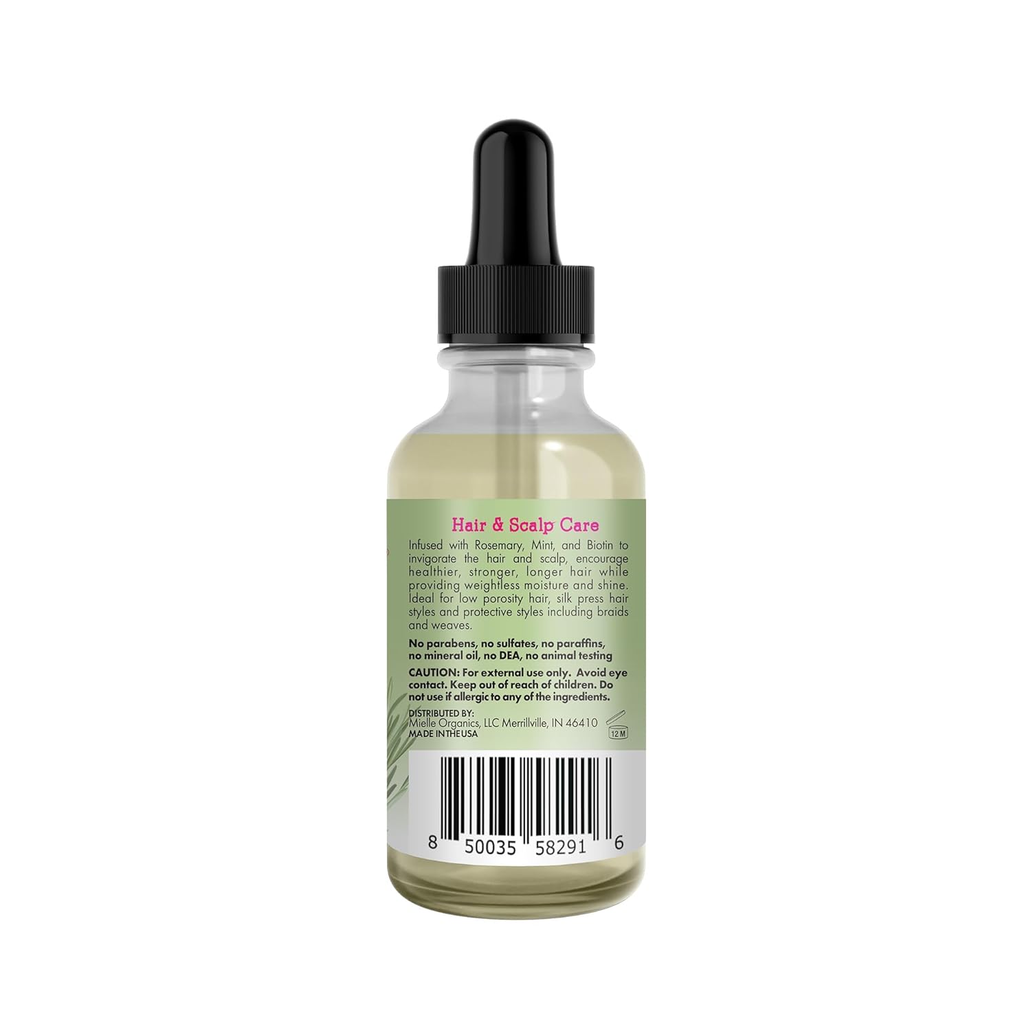 Mielle Organics Rosemary & Mint Light Hair Oil 59 ml - Made in USA_img_3