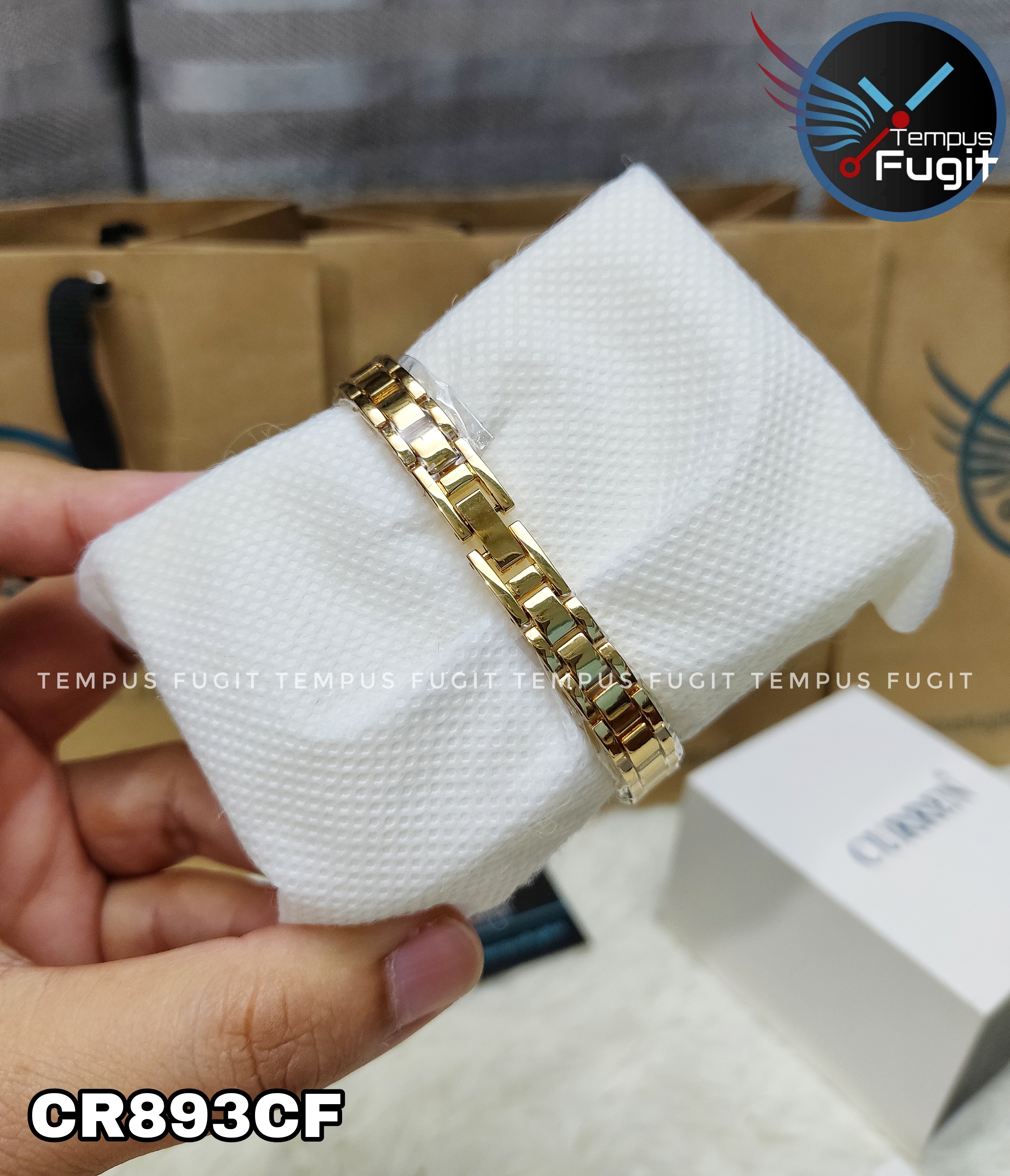 Curren 9092 Ladies Chain Watch- Golden Dial- Golden Bezel- Golden Chain- TF Code CR893CF_img_13