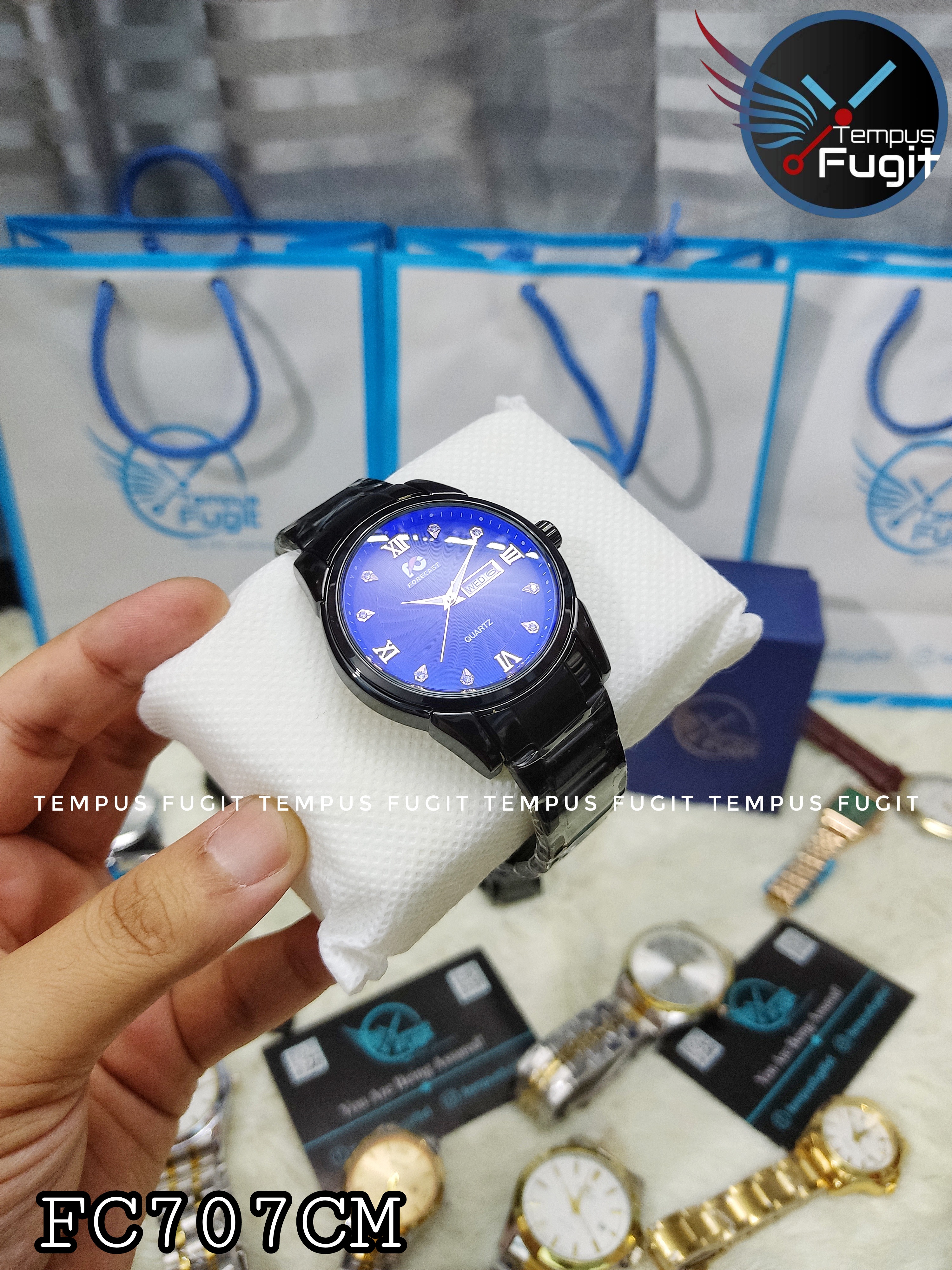 Forecast 907 Gents Chain Watch- Black Dial- Black Bezel- Black Chain- TF Code FC707CM_img_2