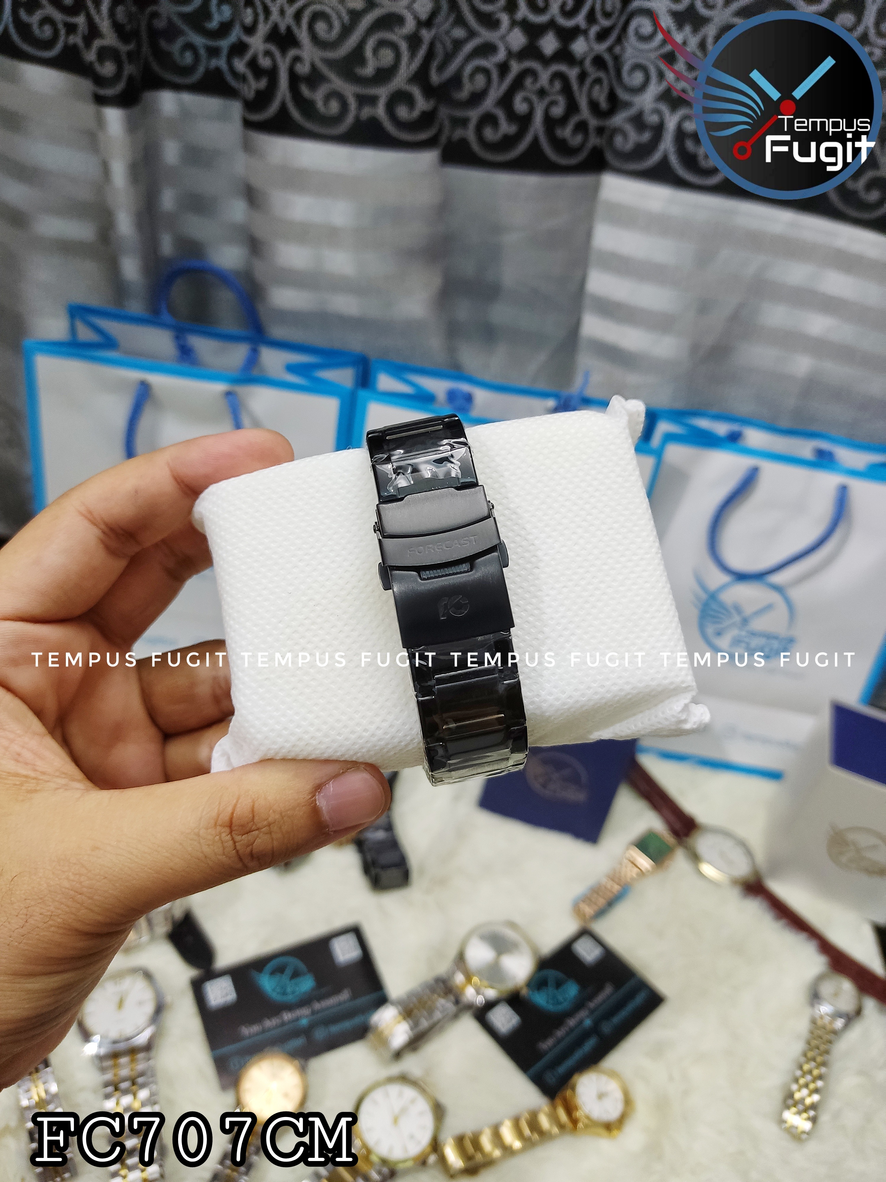 Forecast 907 Gents Chain Watch- Black Dial- Black Bezel- Black Chain- TF Code FC707CM_img_5