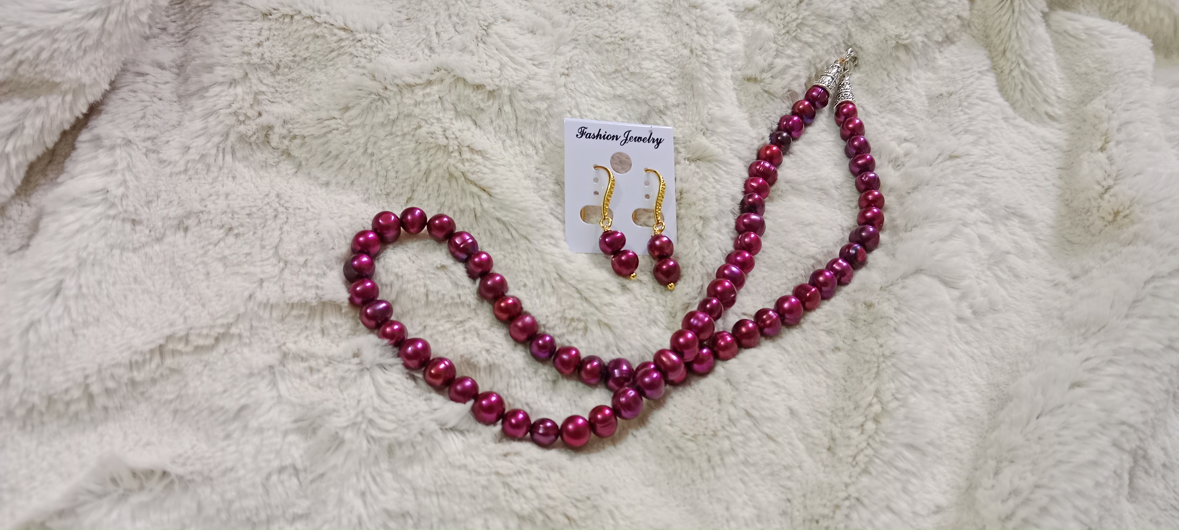 One Layer Meroon Pearl Necklace_img_1