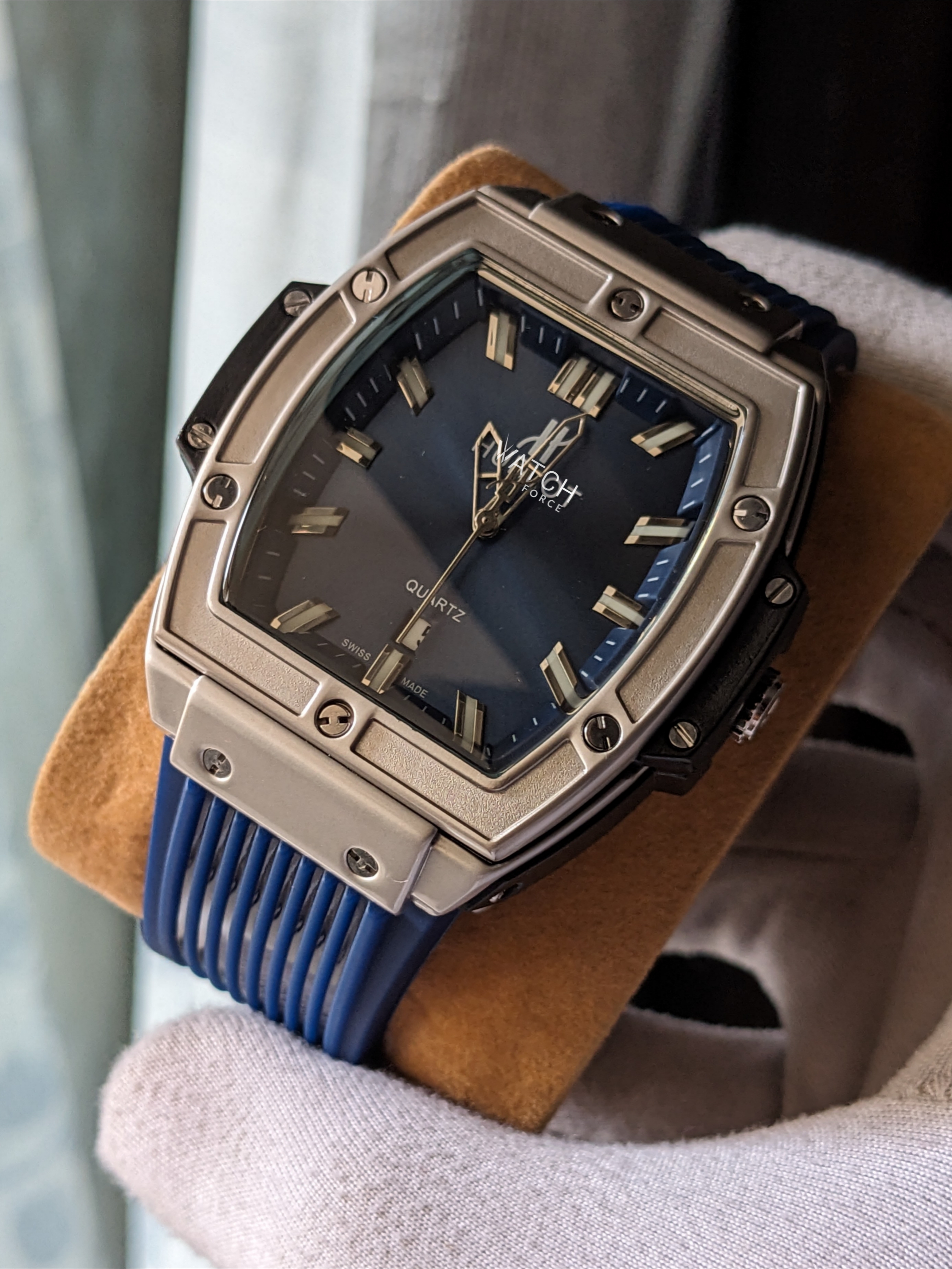 Hublot Blue Square Quartz Watch