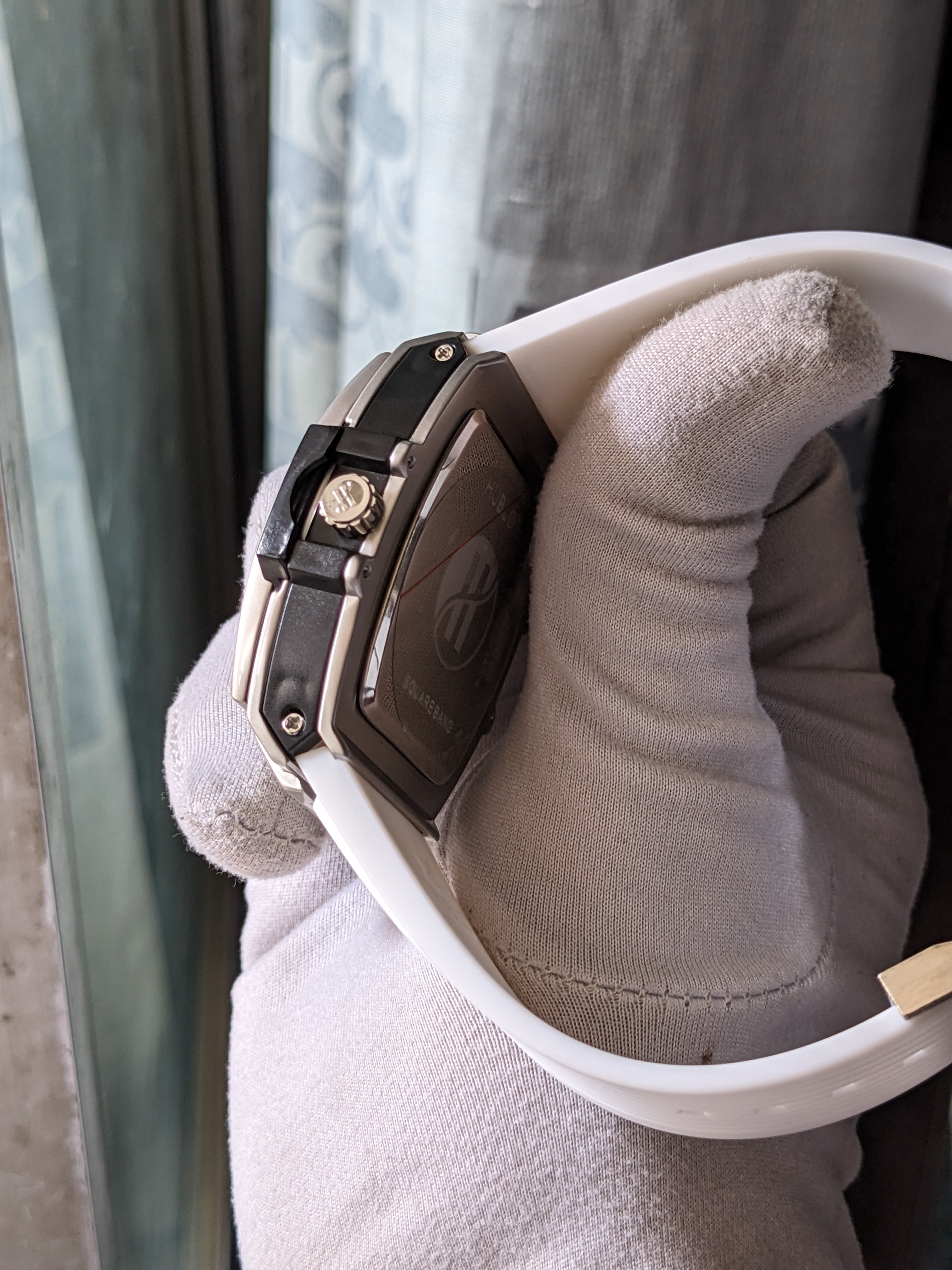 Hublot White Square Quartz Watch_img_2