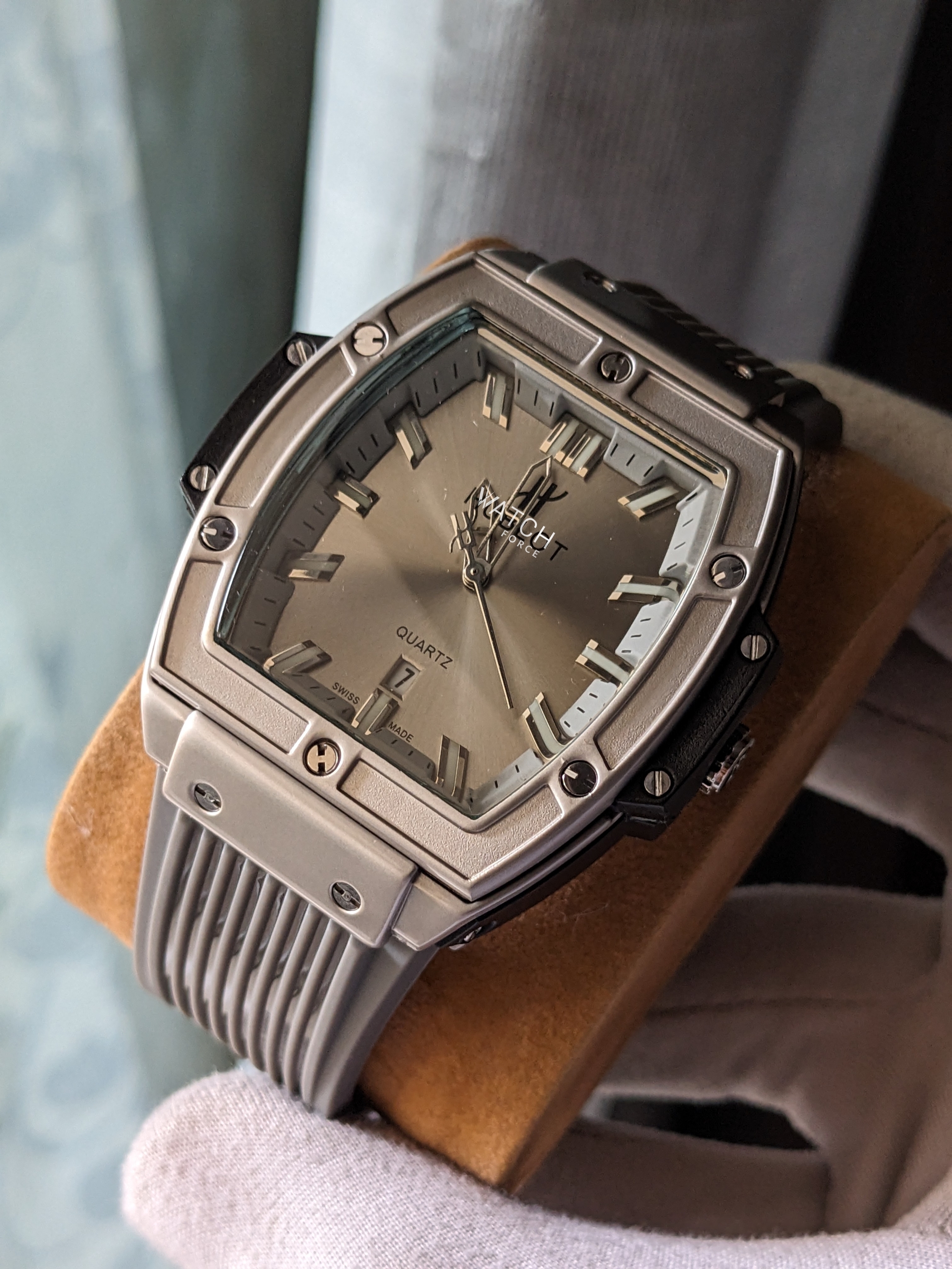 Hublot Grey Square Quartz Watch