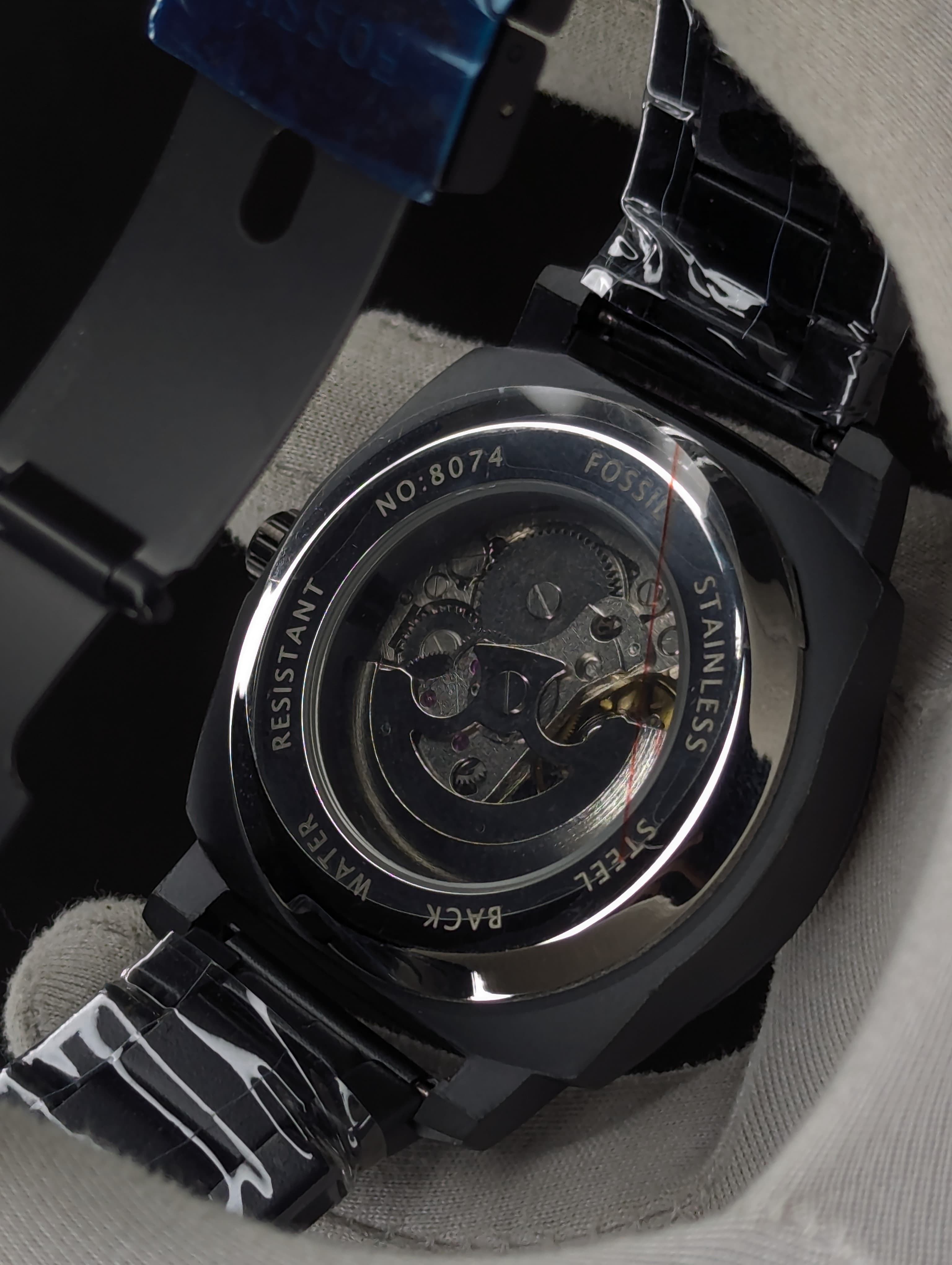 Fossil Matte Black Mechanical Watch_img_4