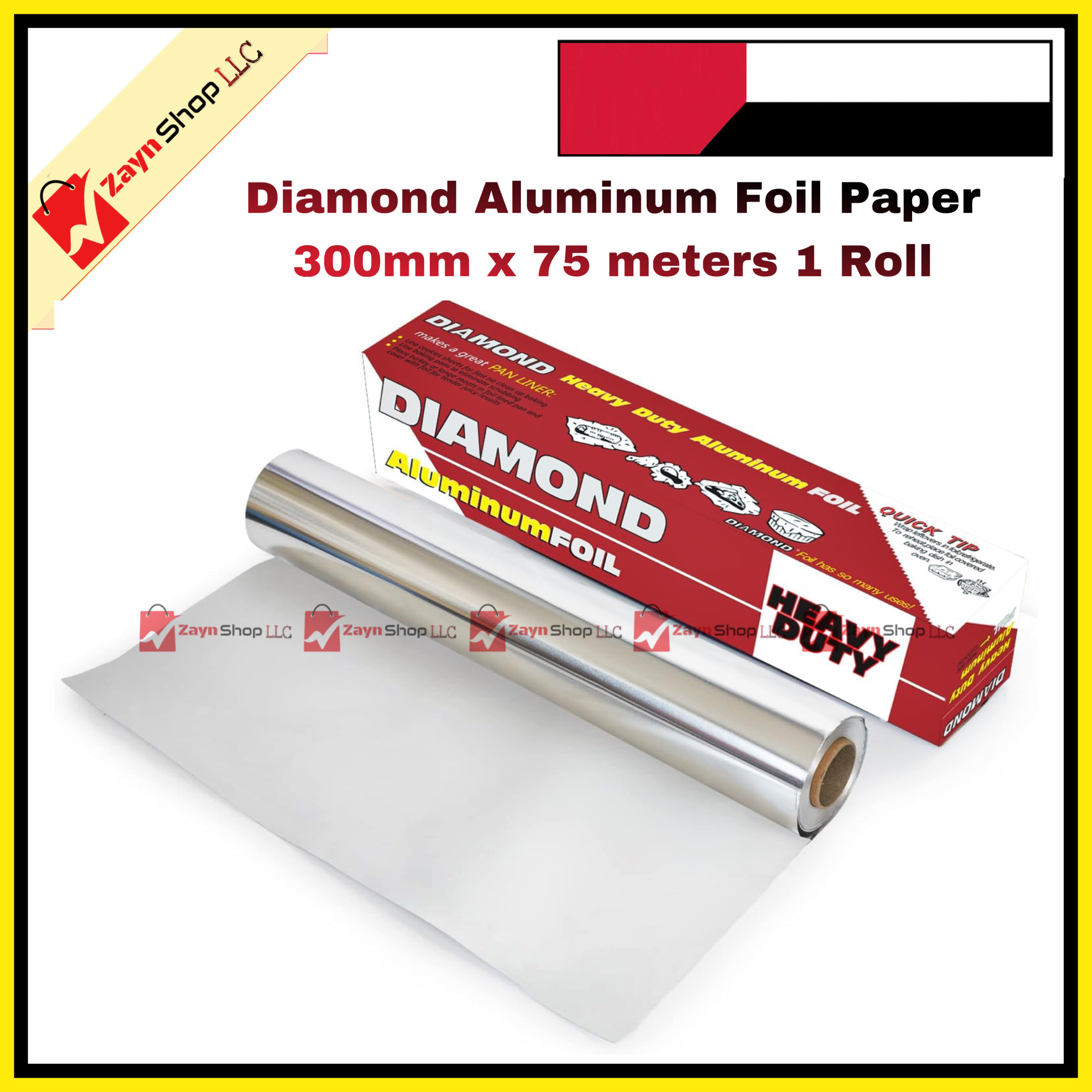 Diamond Aluminum Foil Paper 300mm x 75 meters 1 Roll_img_0