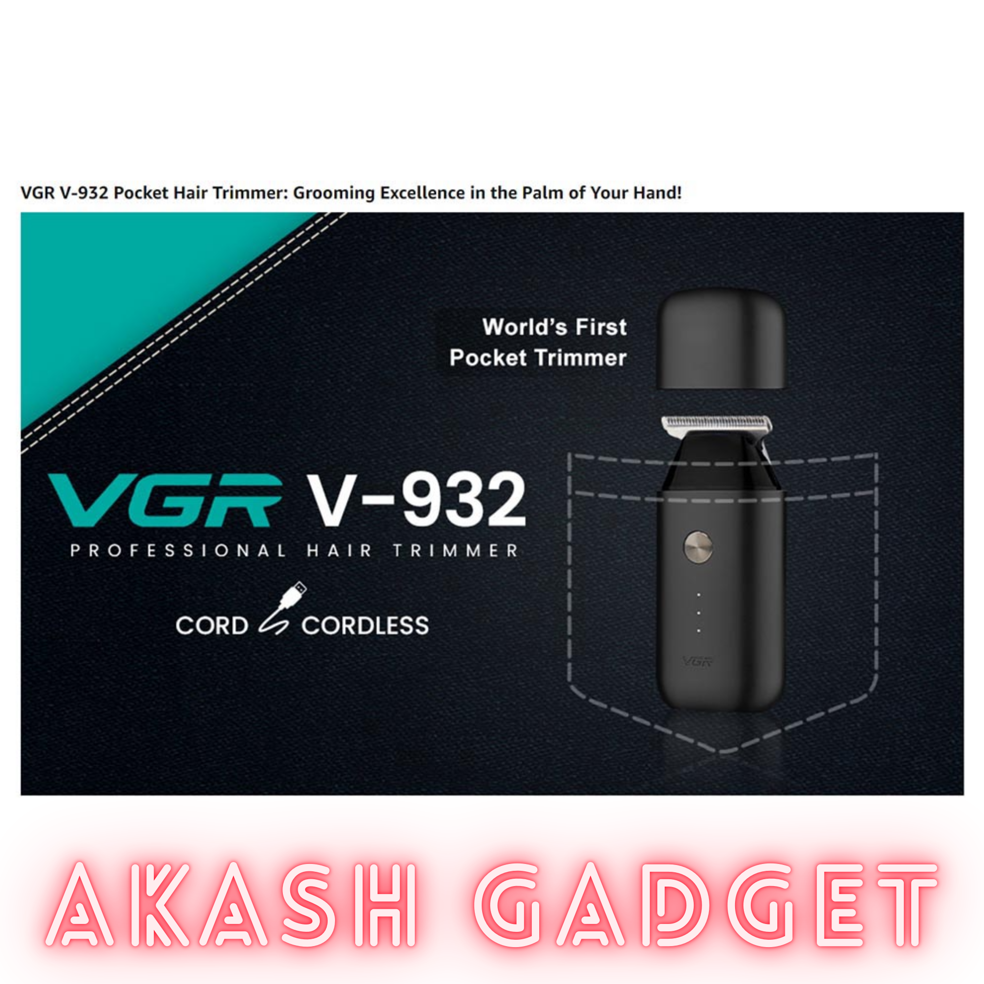 VGR V-932 Portable Pocket Trimmer for Men_img_16