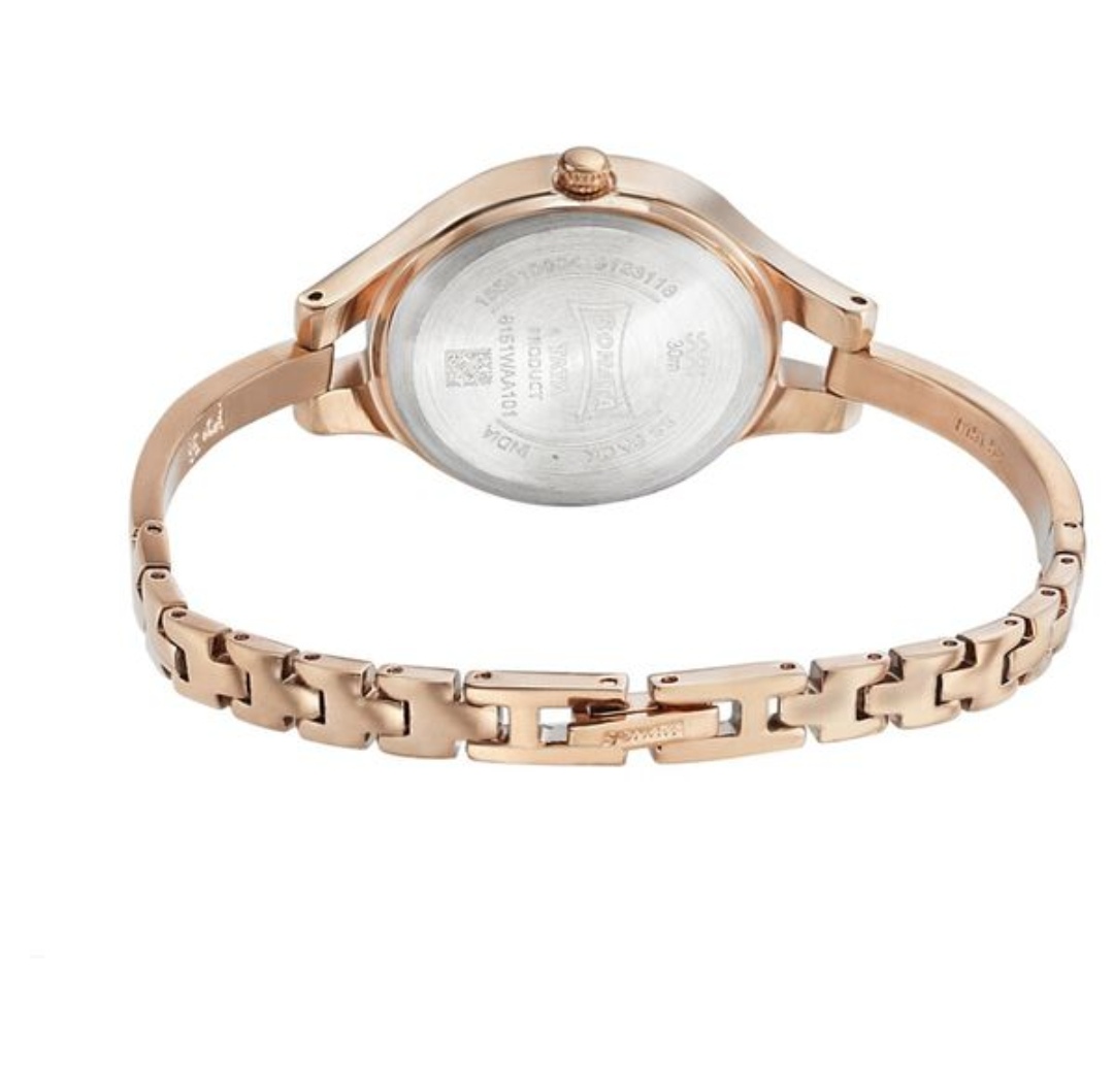 Sonata NR8151WM04 Ladies Chain Watch- Silver Dial- Rose Golden Bezel- Rose Golden Chain- TF Code SNT697CF_img_3