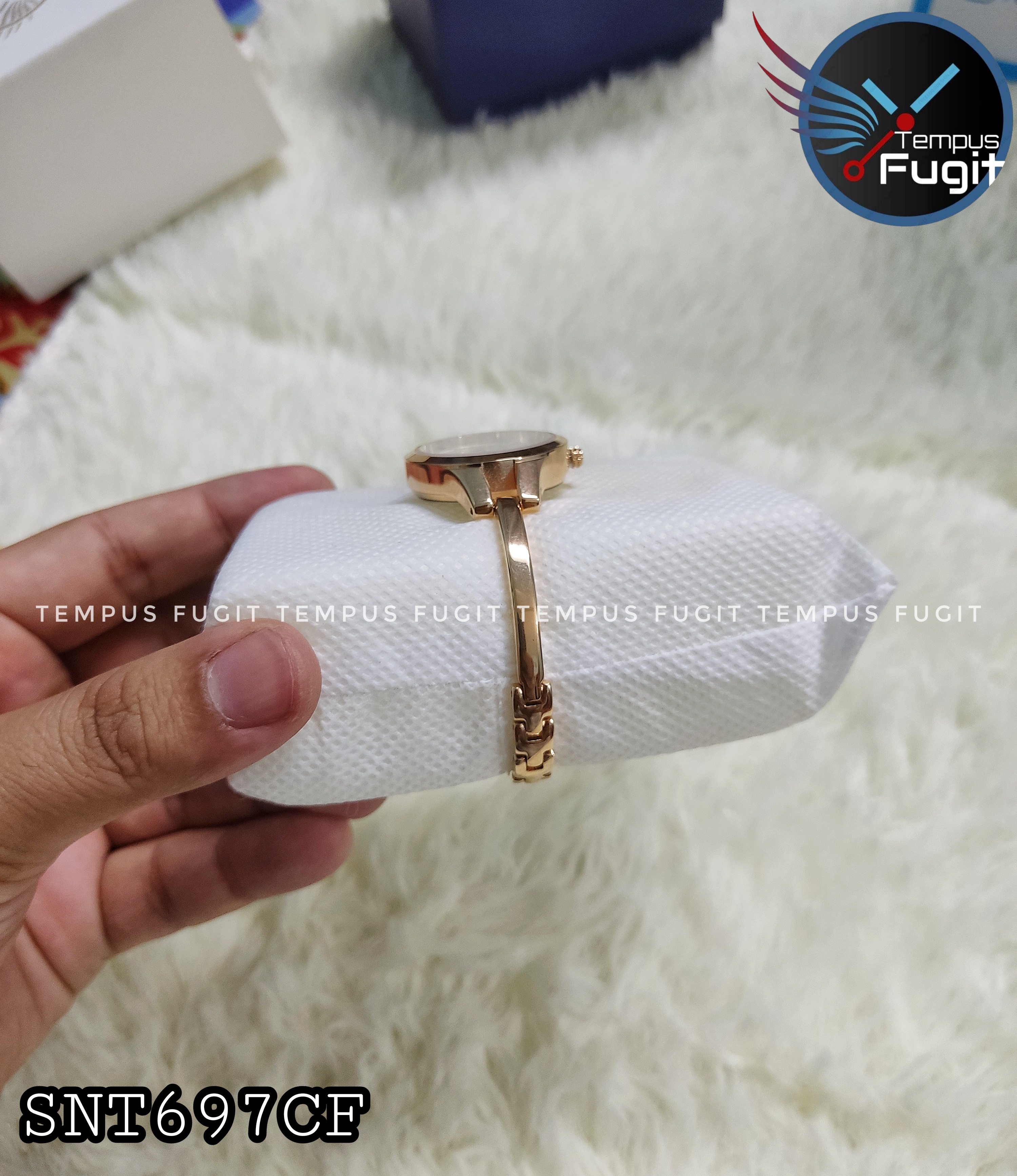 Sonata NR8151WM04 Ladies Chain Watch- Silver Dial- Rose Golden Bezel- Rose Golden Chain- TF Code SNT697CF_img_7